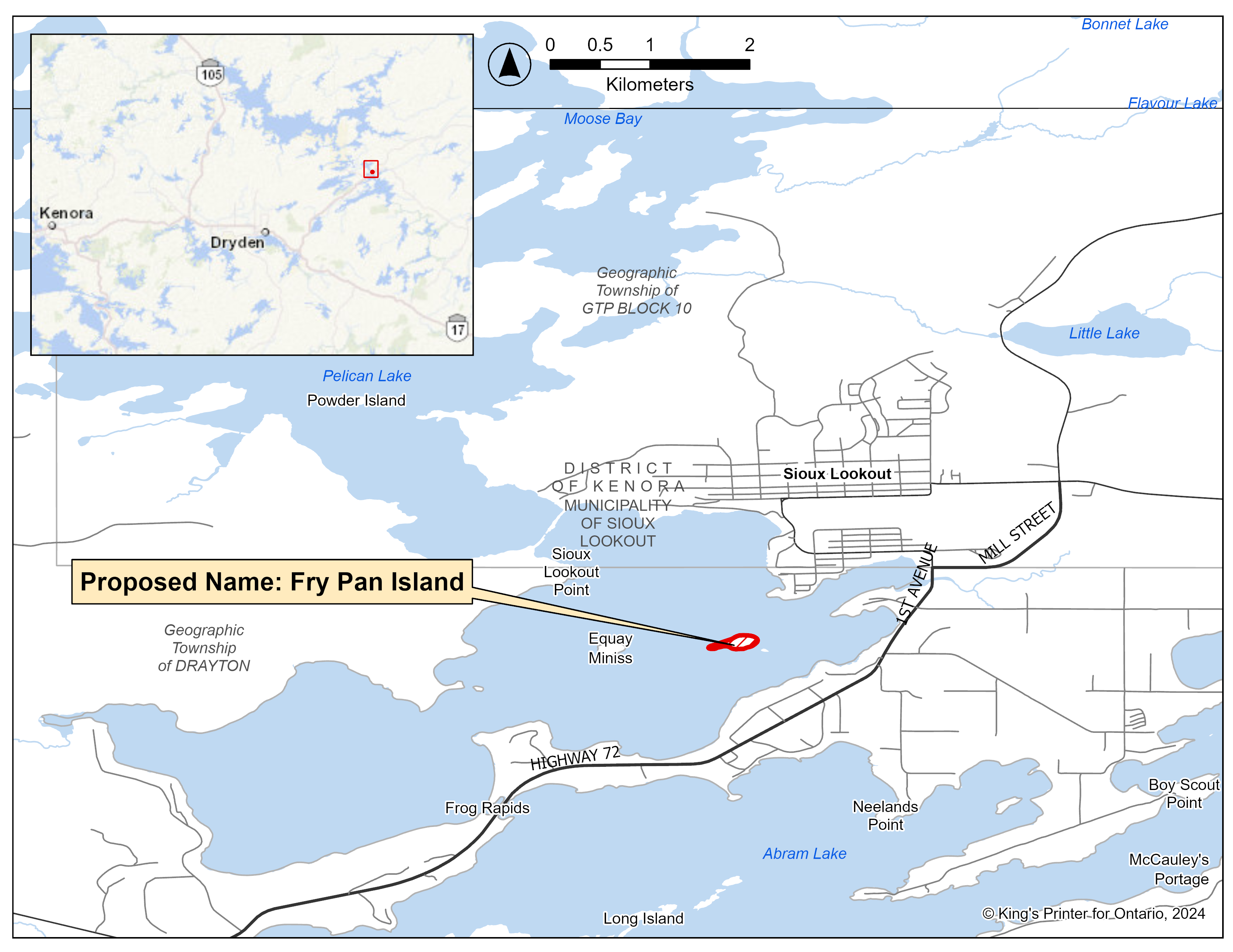 Fry Pan Island location